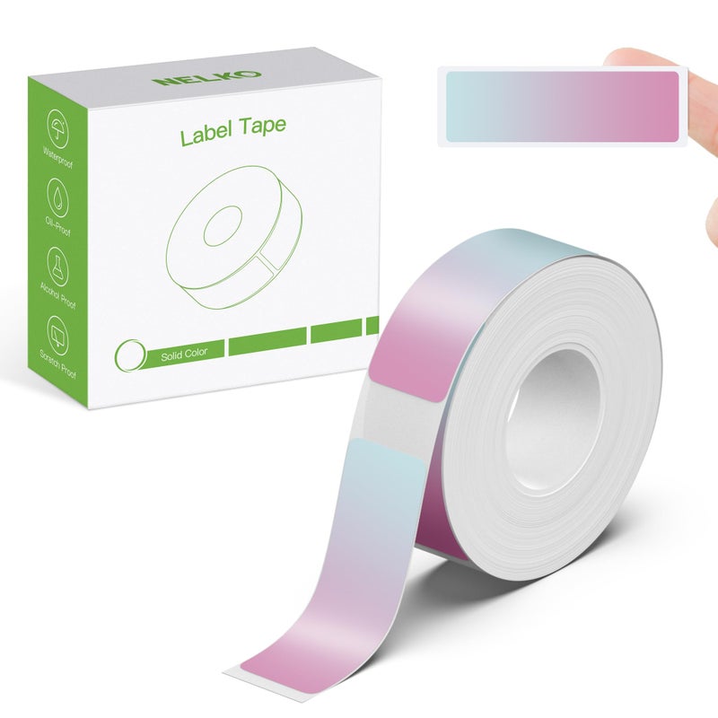Nelko Genuine P21 Label Maker Tape, Adapted Label Print Paper, 14X40Mm (0.55""X1.57""), Standard Laminated Labeling Replacement, Multipurpose Of P21 Label Maker, 180 Tapes/Roll, 1 Roll, Light Purple - Image 1